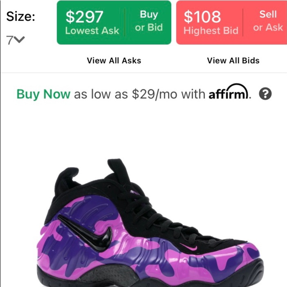 Purple and black foam posits